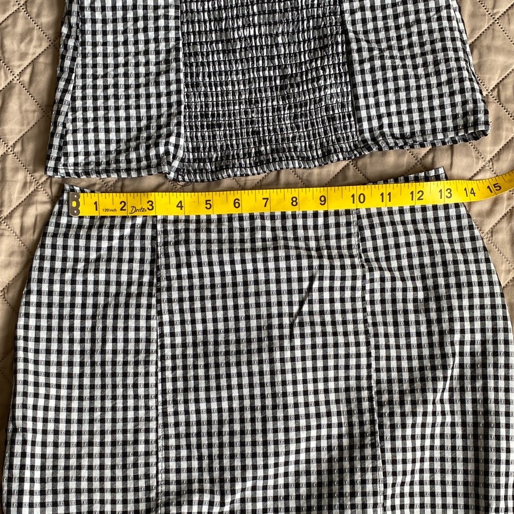 Art Class Black and White Gingham skirt and tank top set - Picture 8 of 11